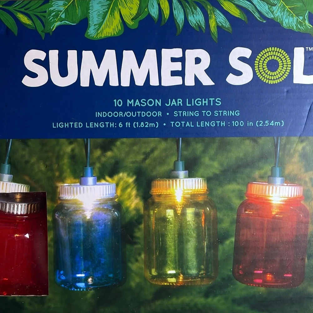 NWT Summer Sol Jar Lights